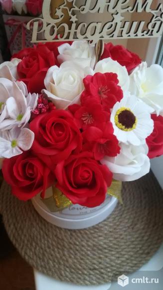 Букет роз из мыла. Фото 8.