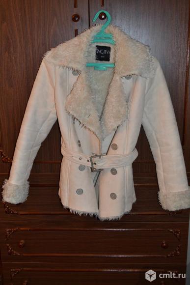 Дублёнка короткая, стильная. Фото 1.