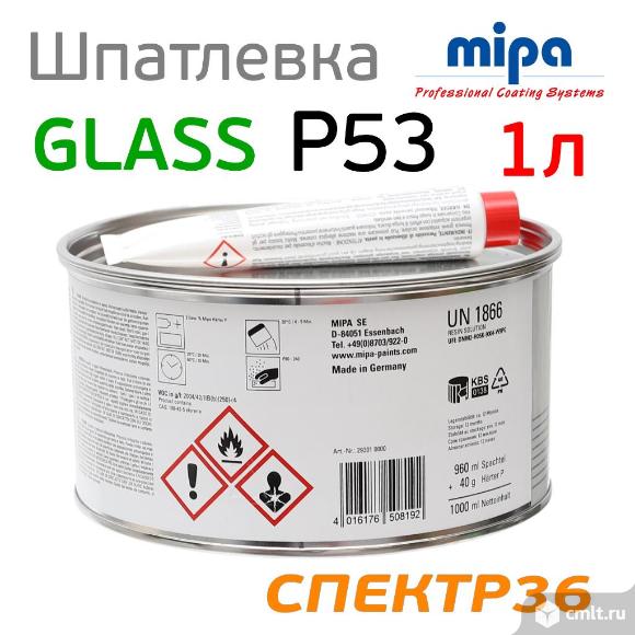 Шпатлевка со стекловолокном Mipa P53 (1л) легкошлифуемая, армированная. Фото 2.