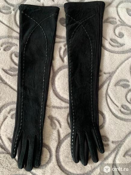 Перчатки длинные, утепленные, размер 7