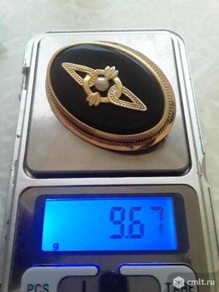 Брошь старинная. Серебро 875 проба,голова рабочего. Фото 8.