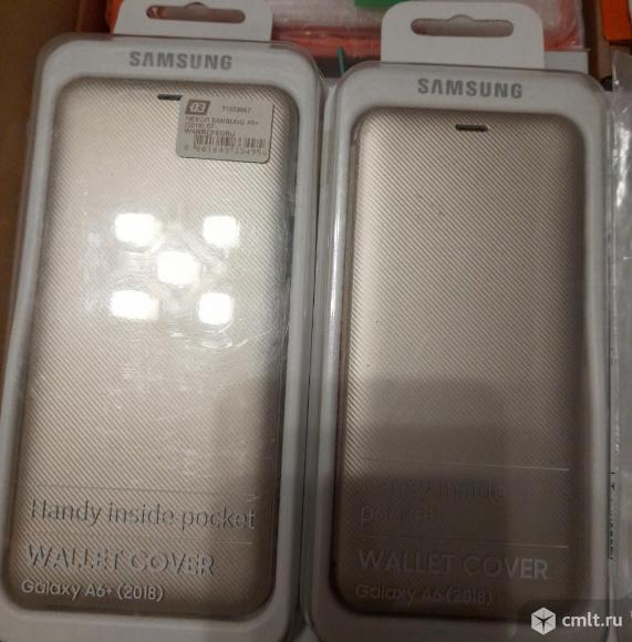 Новый оригинальный чехол книжка для Samsung Galaxy A6 A6+ 2018. Фото 1.
