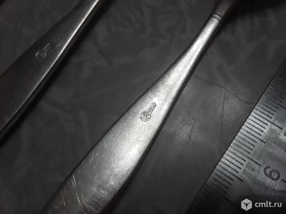 Чайные ложки мельхиор СССР. МНЦ 14см. 5 шт.. Фото 9.