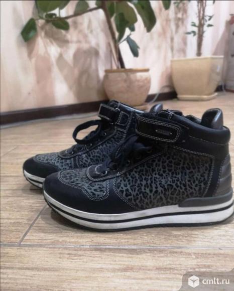 Очень удобные, красивые и высокие кроссовки, внутри утеплённые. Расписаны под леопарда)
Размер 38
Пр. Фото 1.