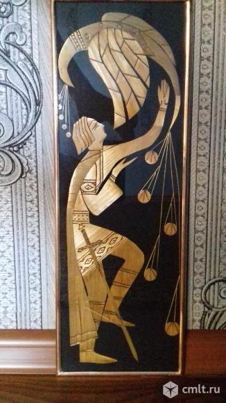 Картина - панно из соломки.. Фото 2.