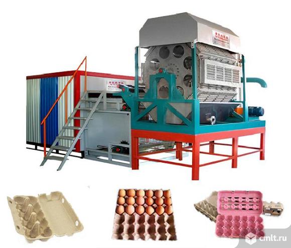 Линия для производства бугорчатых прокладок для яиц. Фото 1.