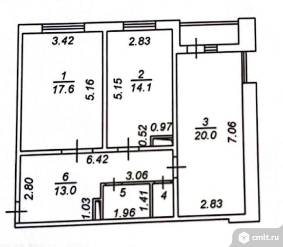 2-комнатная квартира 68 кв.м. Фото 19.