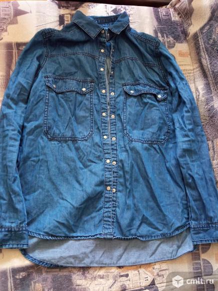 Женская джинсовая рубашка(р.44-46). Фото 2.