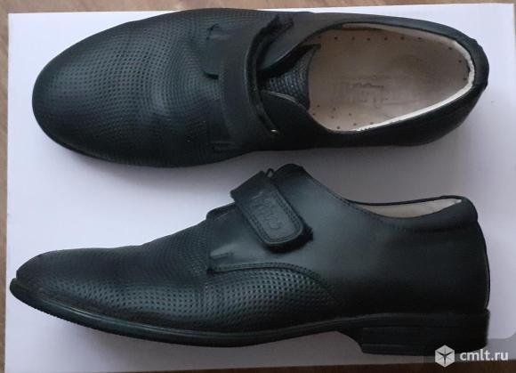 Туфли для мальчика кожаные 37 размер. Фото 1.