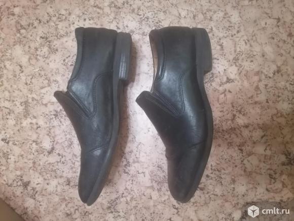 Туфли черные кожаные для мальчика, р. 36, Белвест, б/у. Фото 2.
