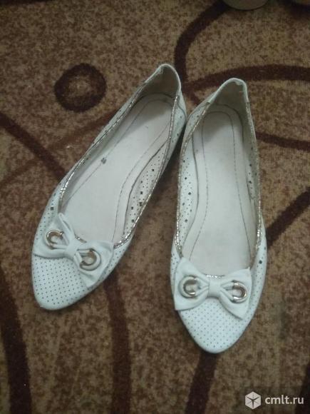 Балетки белые. Фото 1.