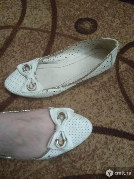 Балетки белые. Фото 2.