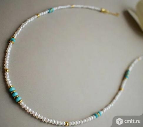 Колье из бисера, бисерные цепочки. Фото 4.