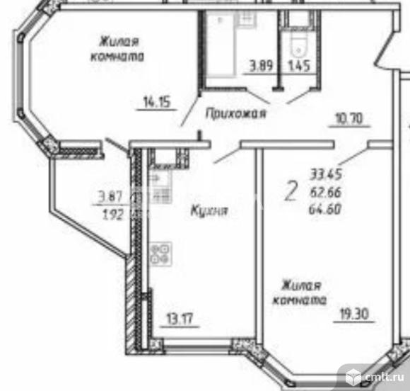 2-комнатная квартира 63 кв.м. Фото 20.