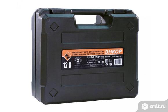 Аккумуляторная дрель-шуруповерт Энкор ДША-2 12ЭР/10Л 2Ач. Фото 4.