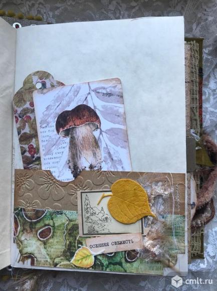 Блокнот ручной работы "Грибная пора". Фото 8.