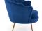 Кресло Halmar Аmorinito (темно-синий/золотой). Фото 5.