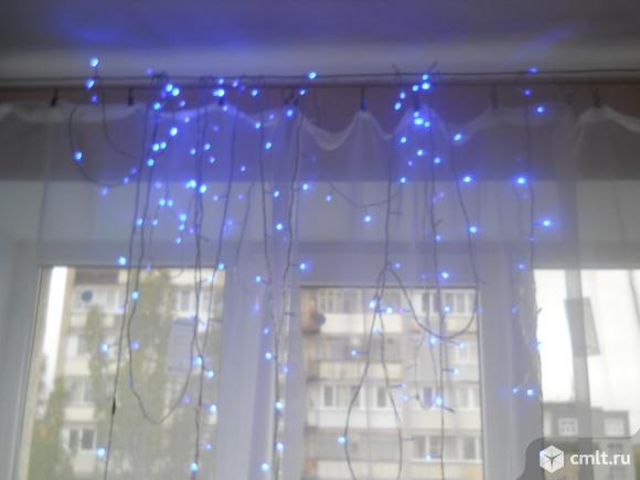 Гирлянда длина 20 м, цвет синий, 5 режимов освещения.. Фото 1.