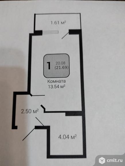 1-комнатная квартира 22 кв.м. Фото 1.