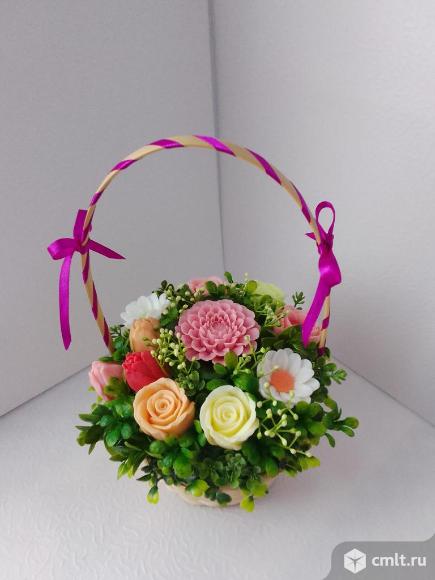 Мыло ручной работы Мыльные букеты. Фото 1.