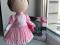 Текстильная кукла ручной работы высотой 30 см. Фото 4.