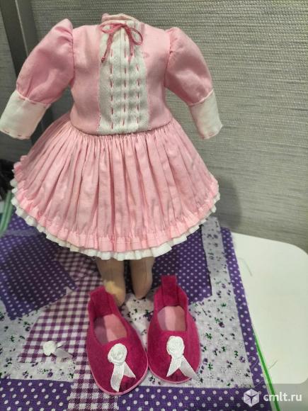 Текстильная кукла ручной работы высотой 30 см. Фото 7.