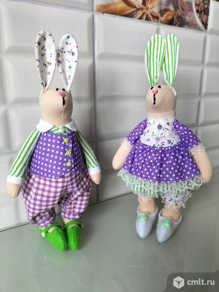 Текстильная кукла заяц Тильда 26 см. Фото 1.