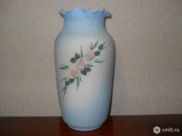 Ваза керамика, б/у, 2,5 литра в хорошем состоянии. Фото 1.