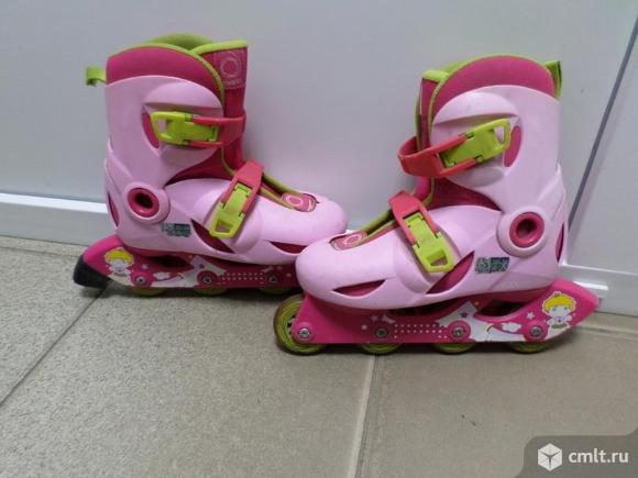 Детские ролики розовые OXELO. Фото 1.