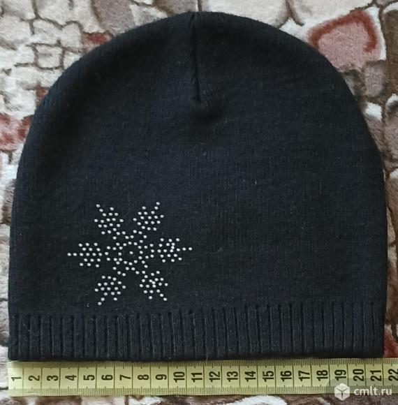 Шапка демисезонная черная. Фото 1.