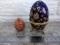 Шкатулка Пасхальное яйцо фарфор кобальт позолота. Фото 3.