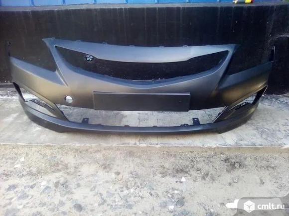 Хёндай Солярис 2014-2017г- Бампер передний. Фото 1.