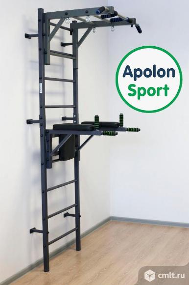 Шведская стенка "Гладиатор" с турником рукоход и брусьями ApolonSport. Фото 1.