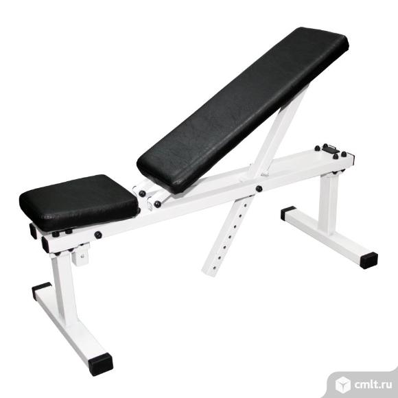 Усиленная силовая скамья под штангу "Атлет" ApolloSport. Фото 1.