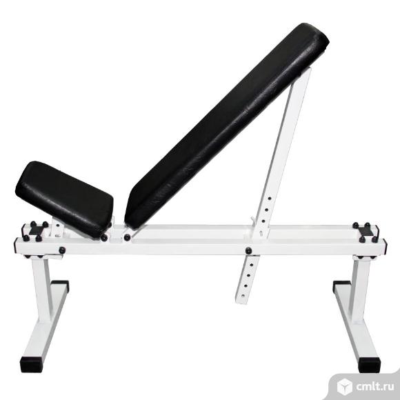 Усиленная силовая скамья под штангу "Атлет" ApolloSport. Фото 4.