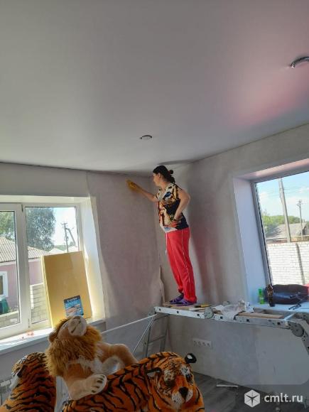 Малярно-штукатурные работы. Шпатлевка, обои. Жидкие обои. Фото 1.