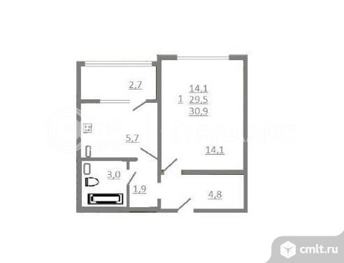 1-комнатная квартира 29,1 кв.м. Фото 17.