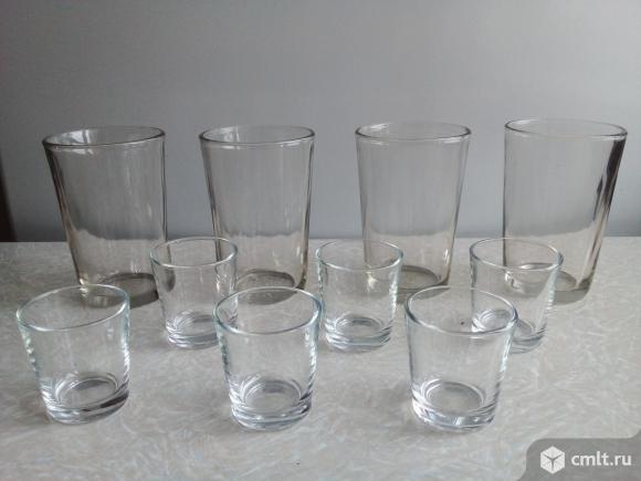 Стаканы большие и маленькие. Фото 1.