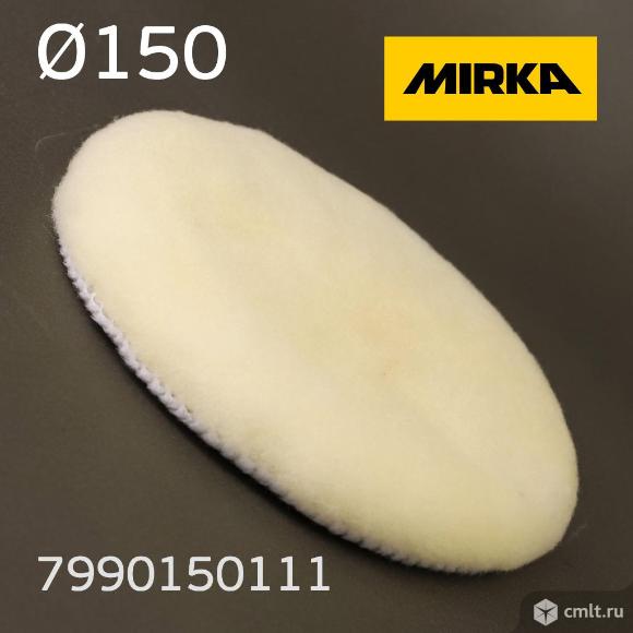 Меховой полировальный диск Mirka белый 150мм. Фото 4.