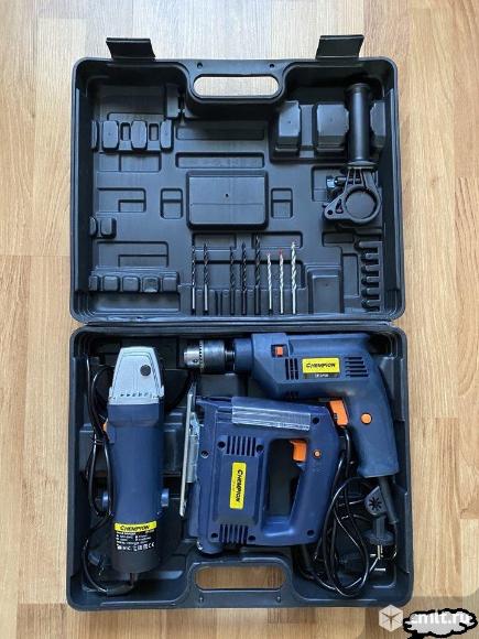 Набор инструментов champion cp-3100  дрель + болгарка + лобзик электрический. Фото 5.