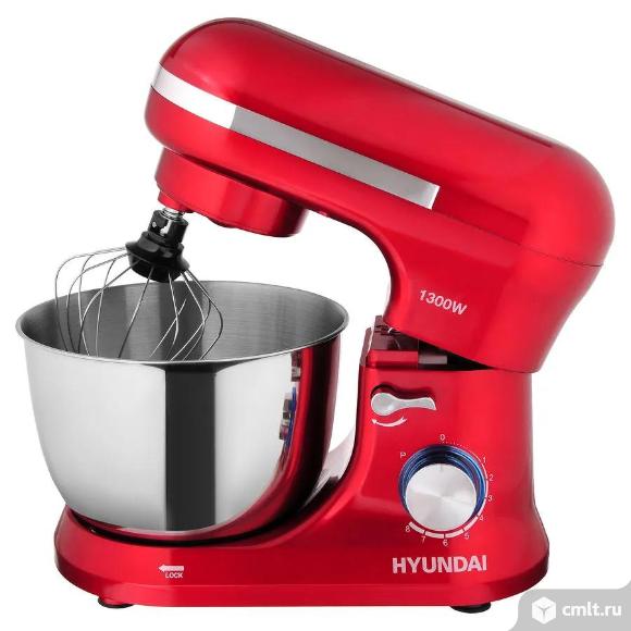 Миксер-комбайн Миксер планетарный Hyundai HYM-S6451, красный. Фото 1.
