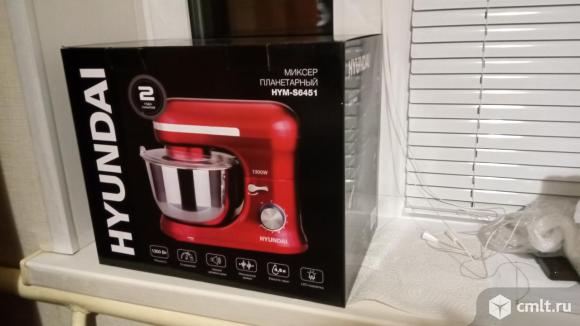 Миксер-комбайн Миксер планетарный Hyundai HYM-S6451, красный. Фото 2.