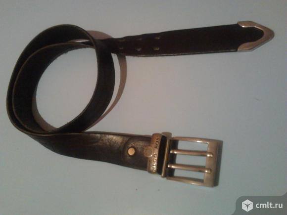 Ремень мужской кожаный HUGO BOSS. Фото 1.