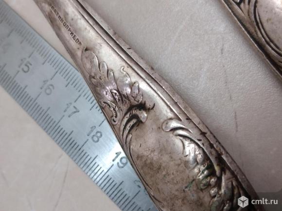 4шт. Ножи столовые. Старинные. Платиноприбор. СССР. Винтаж. Фото 10.