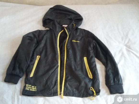 Ветровка для мальчика DEMIX,рост 140 см,черная. Фото 1.