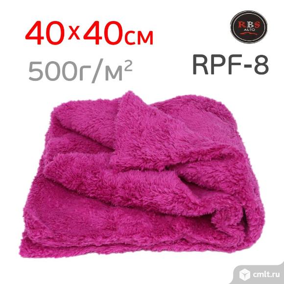 Салфетка микрофибра RBS 40х40см розовая 500г/м2 супермягкая RPF-8. Фото 1.