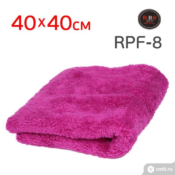 Салфетка микрофибра RBS 40х40см розовая 500г/м2 супермягкая RPF-8. Фото 3.