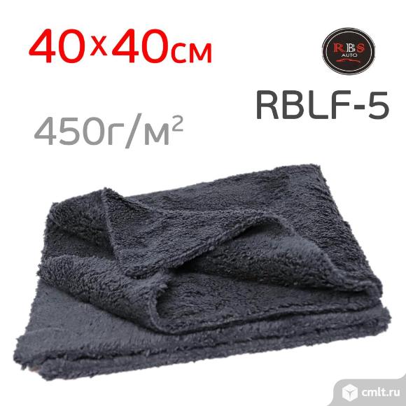 Салфетка микрофибра RBS 40х40см черная 450г/м2 плюш RBLF-5. Фото 1.
