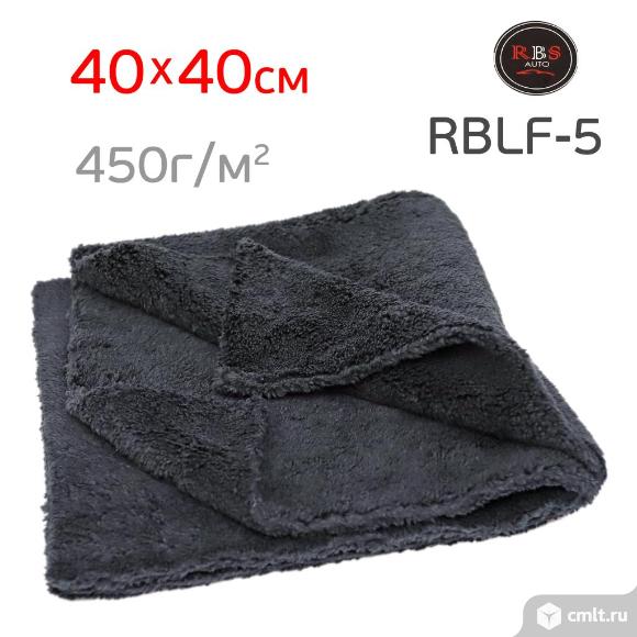 Салфетка микрофибра RBS 40х40см черная 450г/м2 плюш RBLF-5. Фото 5.