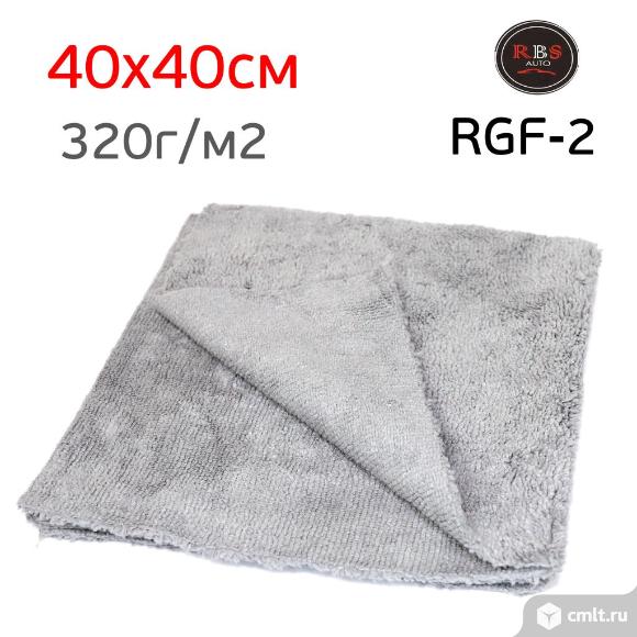 Салфетка микрофибра RBS 40х40см серая 320г/м2 мягкая. Фото 1.